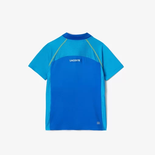 Lacoste Jungenkleidung>Jungen Tennis Poloshirt Aus Recyceltem Ultra-Dry-Polyester Blau / Gelb Aw9