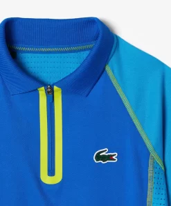 Lacoste Jungenkleidung>Jungen Tennis Poloshirt Aus Recyceltem Ultra-Dry-Polyester Blau / Gelb Aw9