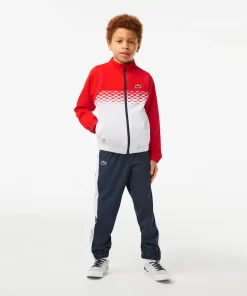 Lacoste Jungenkleidung>Jungen Tennis X Daniil Medvedev Jogger-Set Rot / Weis / Rot / Weis / Blau Cf1