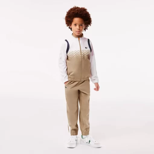 Lacoste Jungenkleidung>Jungen Tennis X Daniil Medvedev Jogger-Set Weis / Beige / Weis / Blau / Orange Wri