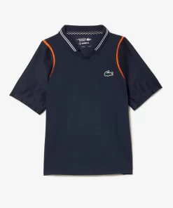 Lacoste Jungenkleidung>Jungen Tennis X Daniil Medvedev Ultra-Dry-Poloshirt Blau Kxe