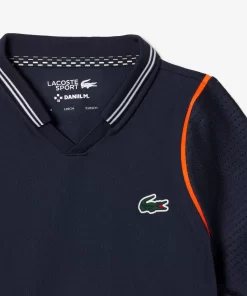 Lacoste Jungenkleidung>Jungen Tennis X Daniil Medvedev Ultra-Dry-Poloshirt Blau Kxe