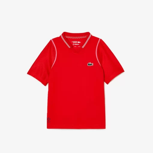 Lacoste Jungenkleidung>Jungen Tennis X Daniil Medvedev Ultra-Dry-Poloshirt Rot S5H