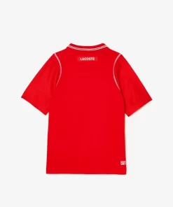 Lacoste Jungenkleidung>Jungen Tennis X Daniil Medvedev Ultra-Dry-Poloshirt Rot S5H