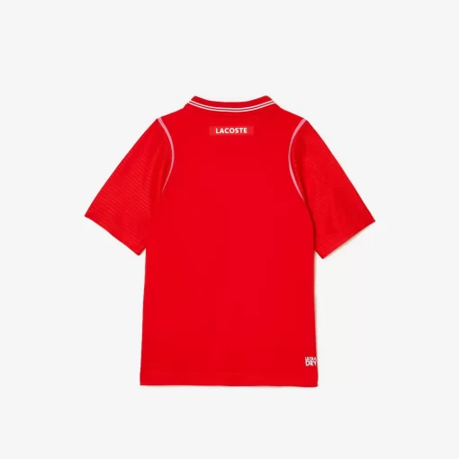 Lacoste Jungenkleidung>Jungen Tennis X Daniil Medvedev Ultra-Dry-Poloshirt Rot S5H