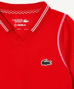 Lacoste Jungenkleidung>Jungen Tennis X Daniil Medvedev Ultra-Dry-Poloshirt Rot S5H