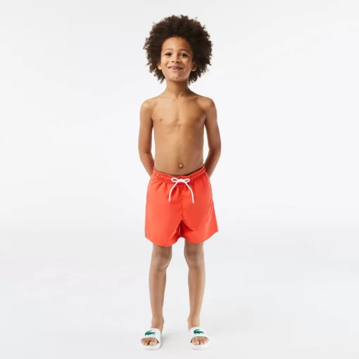 Lacoste Jungenkleidung>Jungen Quick-Dry Badehosen Orange / Grun Wig