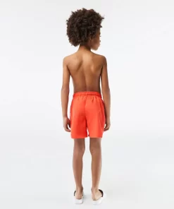 Lacoste Jungenkleidung>Jungen Quick-Dry Badehosen Orange / Grun Wig