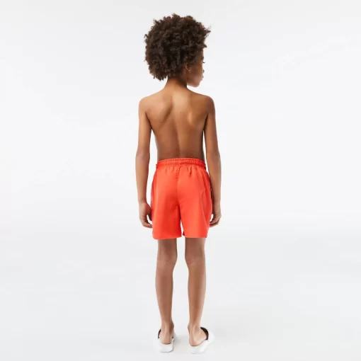 Lacoste Jungenkleidung>Jungen Quick-Dry Badehosen Orange / Grun Wig