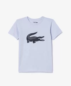 Lacoste Jungenkleidung>Jungen-Shirt Aus Funktionsstoff Mit Krokodilaufdruck Sport Tennis Hellblau J2G