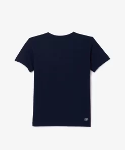 Lacoste Jungenkleidung>Jungen-Shirt Aus Funktionsstoff Mit Krokodilaufdruck Sport Tennis Navy Blau 166