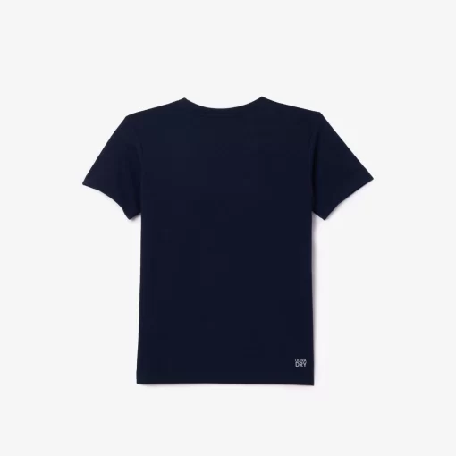 Lacoste Jungenkleidung>Jungen-Shirt Aus Funktionsstoff Mit Krokodilaufdruck Sport Tennis Navy Blau 166