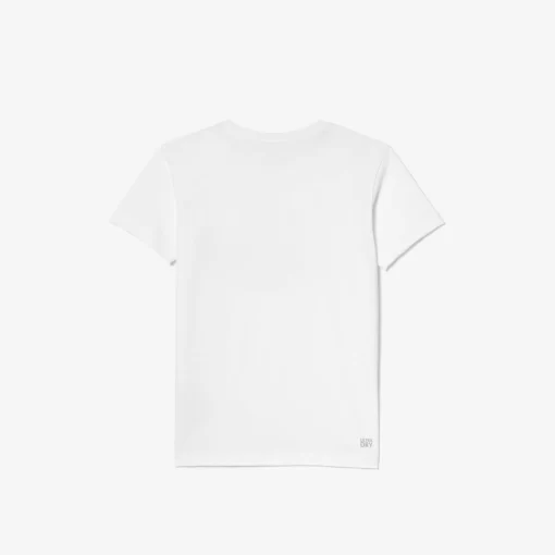 Lacoste Jungenkleidung>Jungen-Shirt Aus Funktionsstoff Mit Krokodilaufdruck Sport Tennis Weis 001