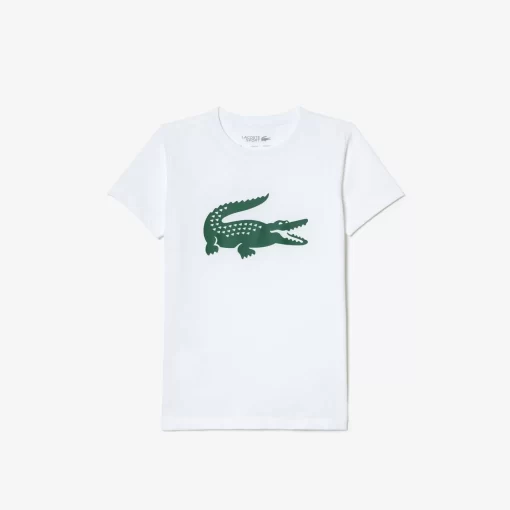 Lacoste Jungenkleidung>Jungen-Shirt Aus Funktionsstoff Mit Krokodilaufdruck Sport Tennis Weis / Grun 737