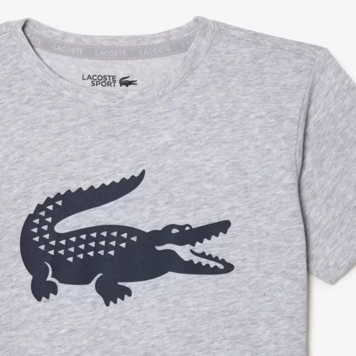 Lacoste Jungenkleidung>Jungen-Shirt Aus Funktionsstoff Mit Krokodilaufdruck Sport Tennis Heidekraut Grau / Navy Blau Mnc