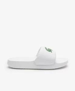 Lacoste Schuhe>Junior-Schlappen Croco 1.0 Aus Synthetik White/Green 082