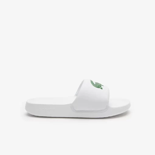 Lacoste Schuhe>Junior-Schlappen Croco 1.0 Aus Synthetik White/Green 082