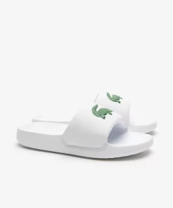 Lacoste Schuhe>Junior-Schlappen Croco 1.0 Aus Synthetik White/Green 082