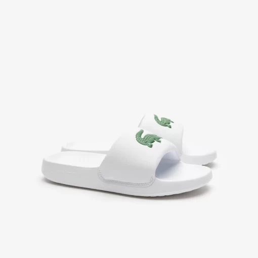 Lacoste Schuhe>Junior-Schlappen Croco 1.0 Aus Synthetik White/Green 082