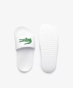 Lacoste Schuhe>Junior-Schlappen Croco 1.0 Aus Synthetik White/Green 082