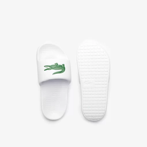 Lacoste Schuhe>Junior-Schlappen Croco 1.0 Aus Synthetik White/Green 082