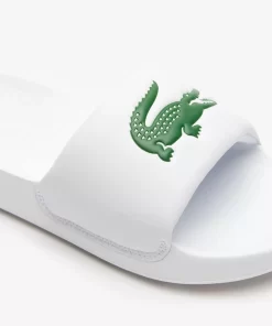 Lacoste Schuhe>Junior-Schlappen Croco 1.0 Aus Synthetik White/Green 082