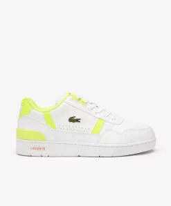 Lacoste Schuhe>Junior-Sneaker T-Clip Aus Mesh Wht/Ylw V05