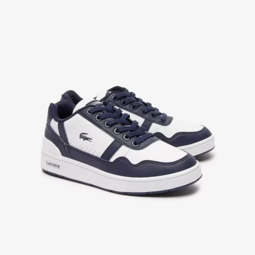 Lacoste Schuhe>Junior-Sneakers T-Clip Aus Synthetik White / Navy 042