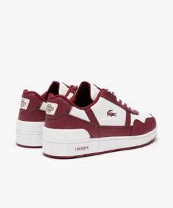 Lacoste Schuhe>Junior-Sneakers T-Clip Aus Synthetik Wht/Burg 2G1