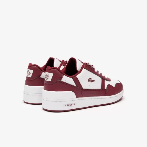 Lacoste Schuhe>Junior-Sneakers T-Clip Aus Synthetik Wht/Burg 2G1