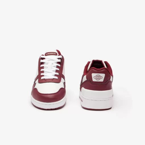 Lacoste Schuhe>Junior-Sneakers T-Clip Aus Synthetik Wht/Burg 2G1