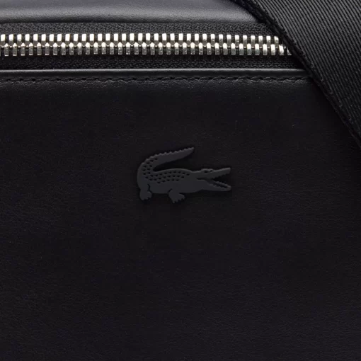 Lacoste Crossbody Taschen>Kamera-Tasche Aus Leder Black 000