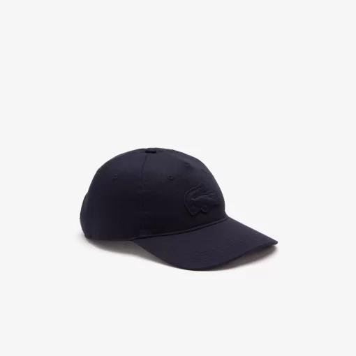 Lacoste Caps & Hüte>Kappe Aus Twill Mit Gestepptem Croc Navy Blau Hde