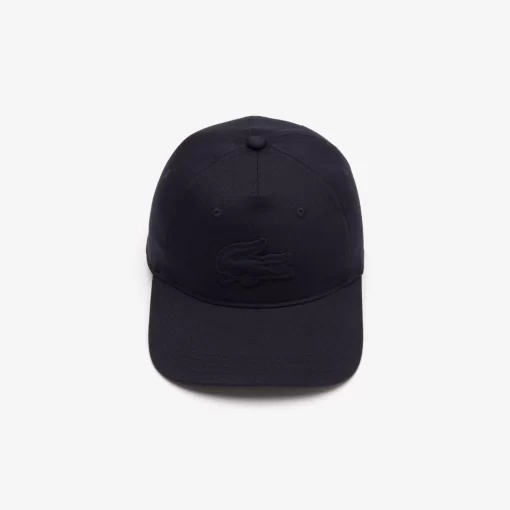 Lacoste Caps & Hüte>Kappe Aus Twill Mit Gestepptem Croc Navy Blau Hde