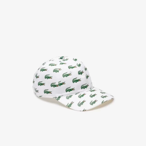 Lacoste Caps & Hüte>Kappe Mit Croc-Aufdruck Weis 001