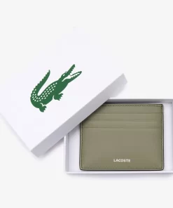 Lacoste Geldbörsen & Kleinlederwaren>Kartenetui Aus Leder Mit Kontrast-Logo Eco Kelp Hammam M67