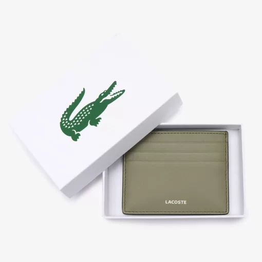 Lacoste Geldbörsen & Kleinlederwaren>Kartenetui Aus Leder Mit Kontrast-Logo Eco Kelp Hammam M67