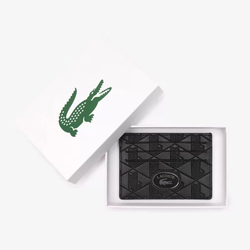 Lacoste Geldbörsen & Kleinlederwaren>Kartenetui Mit Monogramm-Aufdruck Black 000