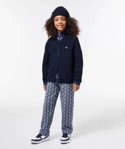 Lacoste Mädchenkleidung>Kinder Cardigan Mit Kontrast-Schriftzug Navy Blau 166