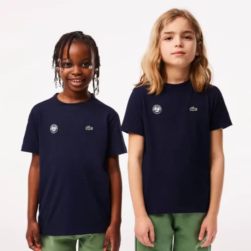 Lacoste Mädchenkleidung>Kinder French Open Edition Jersey T-Shirt Navy Blau 166