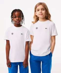 Lacoste Jungenkleidung>Kinder French Open Edition Jersey T-Shirt Weis 001