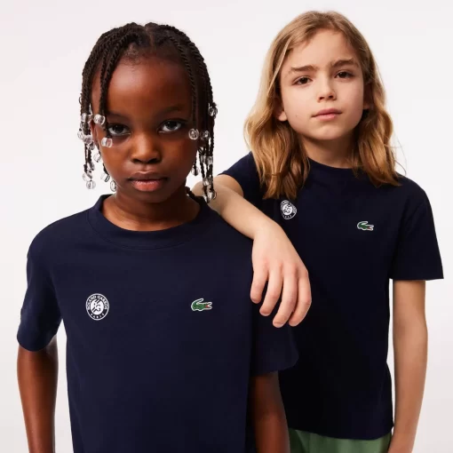 Lacoste Mädchenkleidung>Kinder French Open Edition Jersey T-Shirt Navy Blau 166