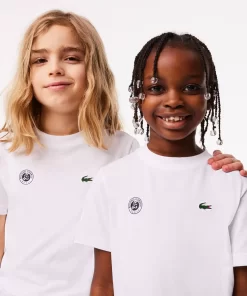 Lacoste Jungenkleidung>Kinder French Open Edition Jersey T-Shirt Weis 001