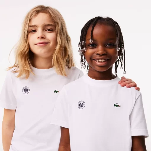 Lacoste Jungenkleidung>Kinder French Open Edition Jersey T-Shirt Weis 001