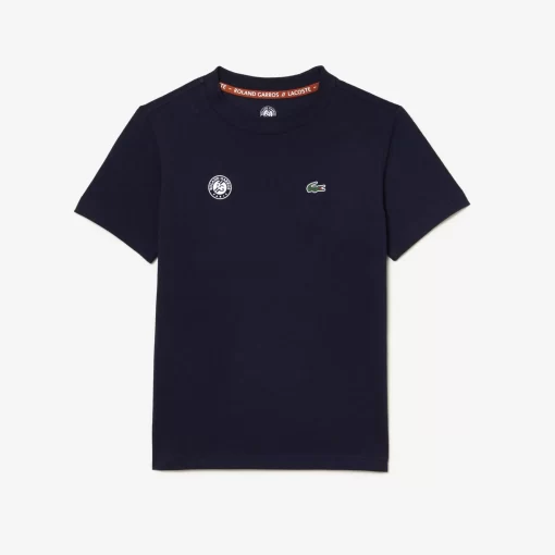 Lacoste Mädchenkleidung>Kinder French Open Edition Jersey T-Shirt Navy Blau 166