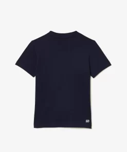 Lacoste Mädchenkleidung>Kinder French Open Edition Jersey T-Shirt Navy Blau 166