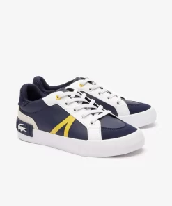 Lacoste Schuhe>Kinder L004 Sneakers Navy/Yellow 2M3