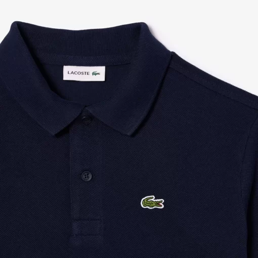 Lacoste Mädchenkleidung>Kinder Poloshirt Aus Bio-Baumwoll-Pique Mit Colourblock Navy Blau / Burgunder Isv