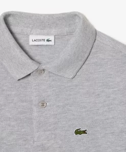 Lacoste Jungenkleidung>Kinder Poloshirt Aus Bio-Baumwoll-Pique Mit Colourblock Heidekraut Grau / Schwarz 80P