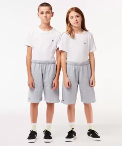 Lacoste Mädchenkleidung>Kinder Shorts Aus Aufgerautem Bio-Baumwoll-Fleece Heidekraut Grau Cca